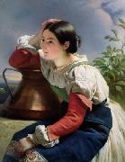 Franz Xaver Winterhalter Young Italian Girl at the Well oil on canvas